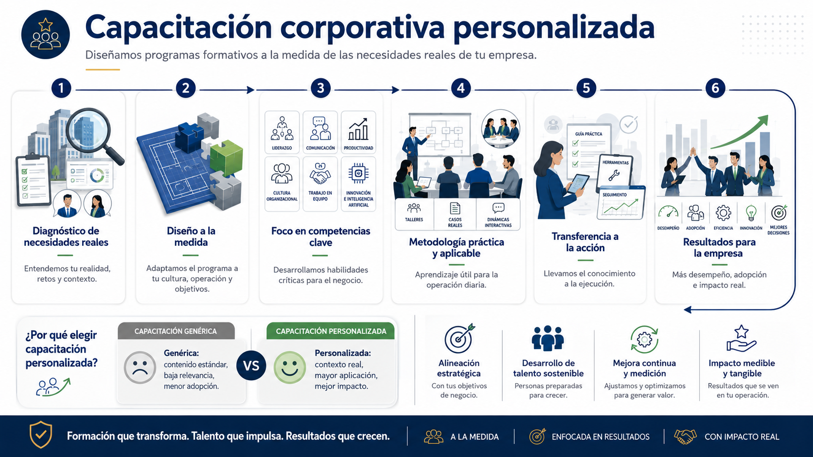 Infografía Capacitación corporativa personalizada